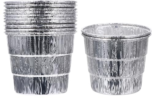 VALICLUD Rivestimenti in Alluminio Zincato Monouso per Barbecue Set da 12 Pezzi per Secchio Raccogli Grasso Leggero e Flessibile per Barbecue a Pellet Feste e Campeggio all’Aperto