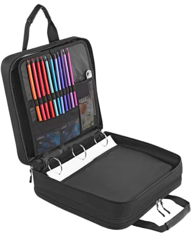 Palaufr Carpeta Con Cremallera Y Correa - Capacidad Para 500 Hojas Impermeable | Carpeta Bolso Con Múltiples Bolsillos - Para Estudiantes Adultos Escuela Oficina Negocios Trabajo Documentos Portátil