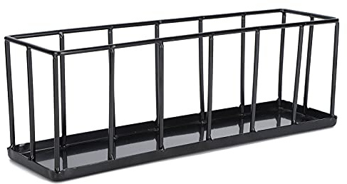 SIXRUN Distributeur de Nourriture pour Reptiles en Acier Inoxydable, Bol de Nourriture Multifonctionnel pour Nourrir Les Animaux (Black)