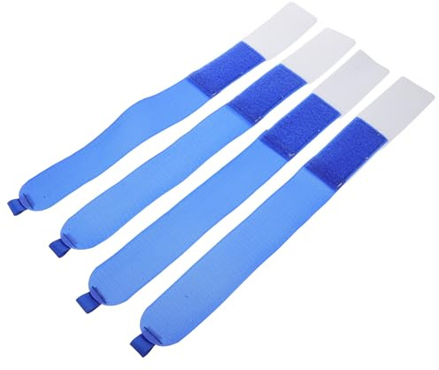 MAGICLULU 4 Correas de Fijación para Esquís de Nylon Duradero, Correa Ajustable para Transporte Seguro de Snowboard, Paquete de 4 Unidades Azules para Deportes de Invierno y Actividades