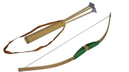Juguetutto - Arco Pequeño - con Flechas Ventosa - Verde - Juguete de Madera
