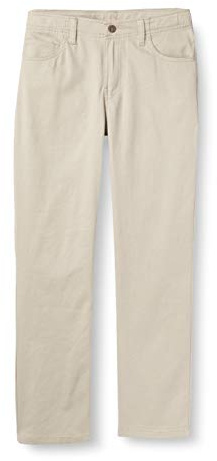 Chaps Boys School Uniform Stretch Twill 5 Pocket Pant, Khaki, 4
