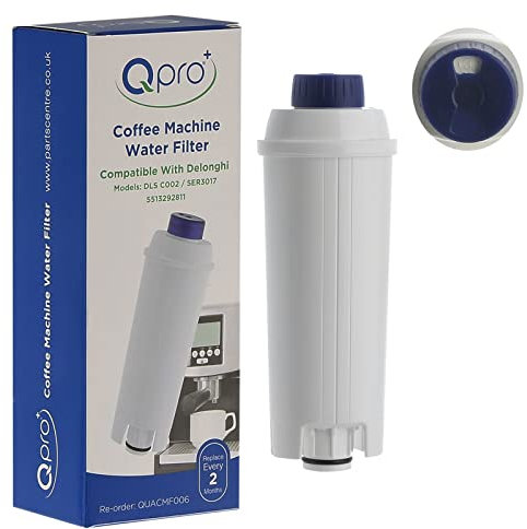 Qpro Replacement Filter Compatible with DeLonghi Water Filter Cartridge DLSC002, SER3017, 5513292811 for Coffee Machine Maker