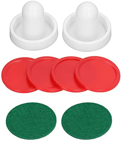 LBEC Air Hockey Puck, Airhockey Pushers Pucks Set, 8 Stück Verbessern Sie das Spielerlebnis Robustes Leichtgewicht für Spieltische Typ B 2 Drücker 2 Pads 4 Air Hockey Pucks
