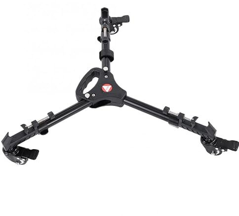 BOWONG Photography Professional Heavy Duty Tripod Dolly with Rubber Wheels and Adjustable Leg Mounts for Canon Nikon Sony DSLR Cameras Camcorder Photo Video Lighting
