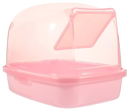 POPETPOP Hamster Sand Bathroom Chinchilla Sandbox Toilet Small Pet Sand Bath House Plastic Bathtub Shower Box for Gerbil Guinea Pigs Mice Hedgehog Squirrel