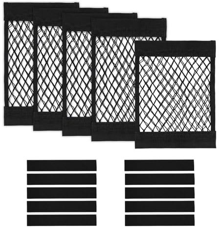 MEMOFYND 5 Pcs Sacchetto Di Rete Per Auto Sacchetto Di Immagazzinaggio Per Bagagliaio Borsa In Rete Per Stoccaggio Borsa Di Stoccaggio Di Grande Capacità Borsa Con Adesivi In Tessuto