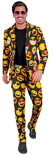 W WIDMANN MILANO Party Fashion - Costume de soirée pour Homme, Ensemble avec Veste et Pantalon, Costume des années 80 pour Carnaval et Festival