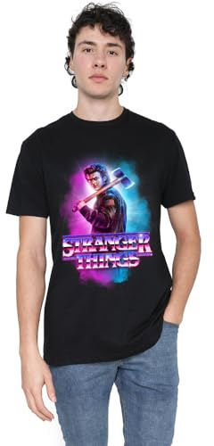 Stranger Things - Steve Harrington Metal Burst Unisex T-shirt, Svart, Medium, Svart, M