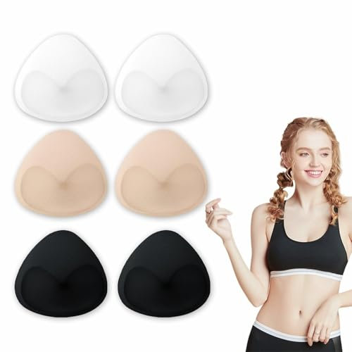 Coussinets pour Soutien-Gorge,POETICE Push-Up Collant - Ensemble de 3 Paires de Soutiens-Gorge Auto-Collants pour Bikini, Débardeurs & Robes de Soirée Coussinets pour Grandes et Petites Poitrines