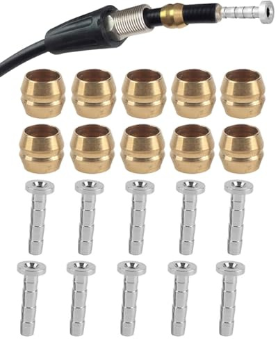 BARRU 10 Satz BH90 Scheibenbremse Olive Einsatz,Hydraulischer Scheibenbremsschlauch Olive Steckereinsatz,Fahrradschlauch Oliveneinsatz für Mountainbike