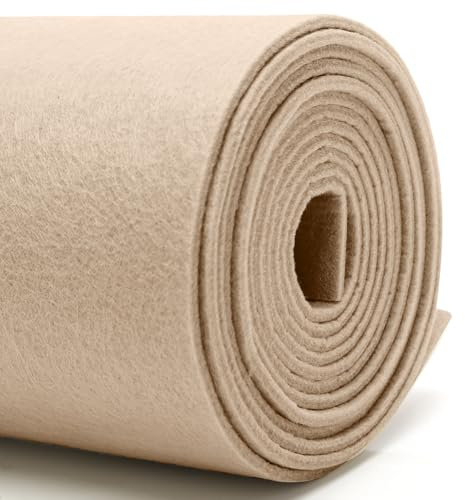 DIY filtduk 40 cm x 250 cm – 3 mm tjocklek – Filt för DIY i enfärgade färger – Filt per meter för filtmattor, filt för påsar, filtmattor, kuddar