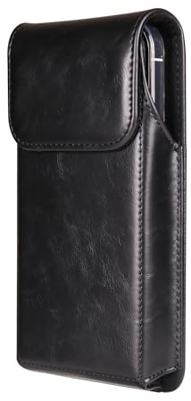 Verticale Fondina da Cintura Pelle per Cellulare, Custodia Cintura Smartphone Uomo, Piccola Borsa da Cintura Telefono Marsupio Sportivo Borsetta Pochette Cintura Sacchetto Borsello con Portacarte