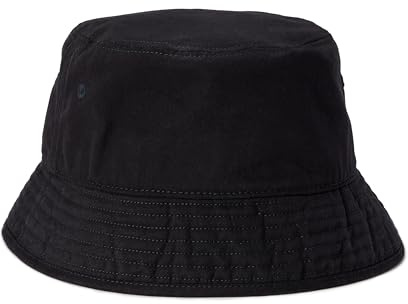 Amazon Essentials Men's Washed Nylon Bucket Hat with Air Eyelets, Black, Large-X-Large