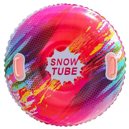 Kids Snow Sled Tube - Inflatable PVC Snow Tube | Snowman Penguin Toy, Childrens Outdoor Winter Adventure Play, Versatile All Season Beach Sand Toy For Family Backyard Activities