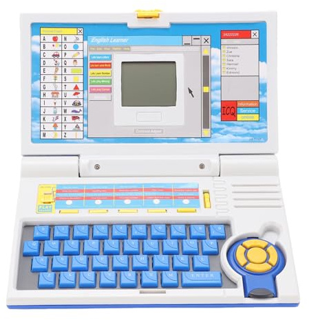 ZJchao Kids Learning Laptop English Educational Toy for Toddlers with Alphabet Sounds Spelling Games and Music for 3-6 Year Old Boys Girls