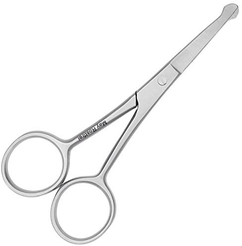 May - Kleine Hunde Schere - Pfotenschere - Fellschere - Hundeschere - Schere für Hundehaare mit abgerundeten Enden - gebogene Schneide - Edelstahl