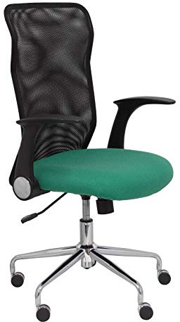 Piqueras Y Crespo (PIQU7) Silla Minaya Respaldo Malla Negro Asiento Bali Verde Oficina, Talla unica