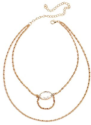 Collier Exagéré De Tempérament De La Mode Européenne Et Américaine Chaîne en Métal Multicouche Collier Clavicule Collier Ras du Cou Créatif