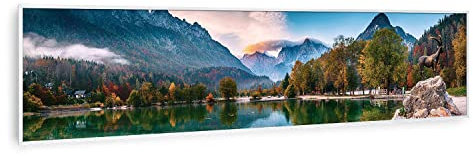 Klarstein Radiateur Infrarouge Mural Intelligent, Chauffage Infrarouge 350W, Panneau Chauffant Infrarouge, APP Mobile, Radiateur Electrique Extra Plat, Salle de Bain, Sans CO2, Faible Conso d'Energie