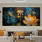 LMYCHENG Großes klassisches Retro-Wandbild, goldener Buddha, buddhistischer Leinwanddruck, Poster, Heimdekoration, Wohnzimmer, Schlafzimmer, Wandbild, Kunstwerk, 70 x 140 cm, rahmenlos