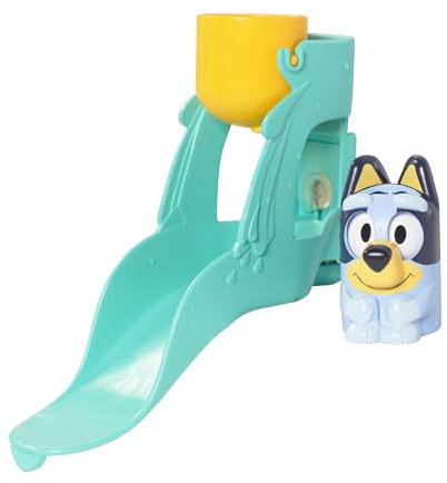 Toomies Toboggan de Bain Bluey, Jouet de Bain Bébé, Jeu d’Eau avec Yeux Mobiles, Développement de la Motricité Fine, Ventouses, pour Enfants Dès 18 Mois