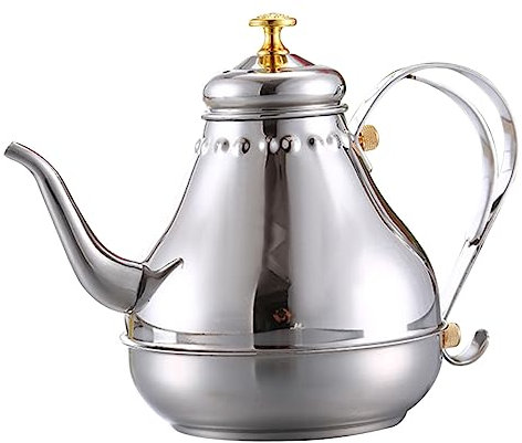 TIDTALEO Hervidor De Agua De Acero Inoxidable Filtro Tetera Para Uso Diario Cocina Adecuada Para Estufa y Inducción Diseño Práctico y Seguro Para Infusiones y Té