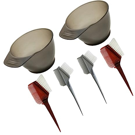 Homoyoyo 6 Pezzi Strumenti per Colorazione Ciotole e Pettini Ciotole Miscelazione e Pettini per Parrucchiere Colore Random Facile Usare Riutilizzabili per e Domestico Colore