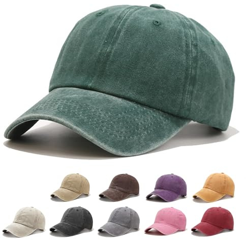 Fuantuda Retro Gorra Beisbol, Gorra Unisex de Tamaño Ajustable, Gorras Beisbol 100% Algodón, Visera para Mujer, Gorras de Hombre Verano Transpirable para Hombres y Mujeres
