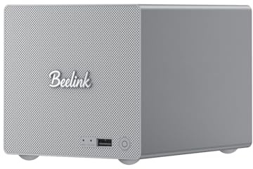 Beelink Mini PC, ME Pro 2 Hard Drive Bays NAS Intel N95 12G LPDDR5 128G SSD, 3 x M.2 SSD Slots, Dual LAN/File Server/NAS Storage/Network Attached Storage/Private Cloud/Network Storage
