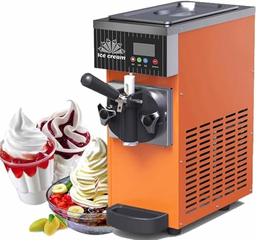 Mjukglassmaskin i rostfritt stål för café och hem Orange | Rostfria ytor motstår korrosion, torkas enkelt av och passar för regelbunden dessertproduktion