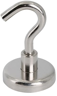 Magnet Expert® 32 mm dia ferritfastspänning magnet med M6-krok – 5,8 kg drag (söder) (paket med 10)