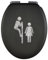 Gelco Design WC-Sitz Soft-Schließ Oups, MDF FSC, grau, 46,5 x 36,5 x 5,5 cm
