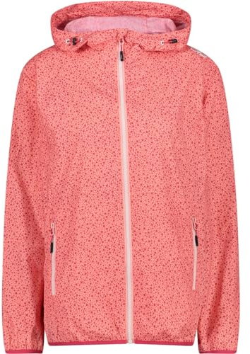 CMP - Giacca Donna con Cappuccio Antipioggia, Corallo, M