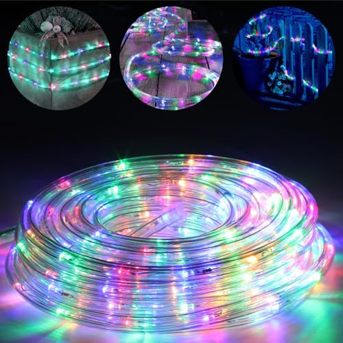 Lospitch 20m LED Lichtschlauch Außen, Lichterschlauch Bunt 480 LED Schlauch, Schwarz Controller mit Memory-Funktion für Deko, Party, Feier, Hochzeit, Garten