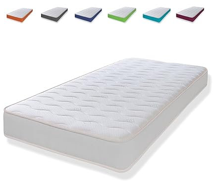 Extrem komfort Cooltouch-färger vit våg hybridminnesskum och pinna-spole innerfjädermadrass med vit kant 18 cm djup, 2 fot 6 liten enkel 75 cm x 190 cm