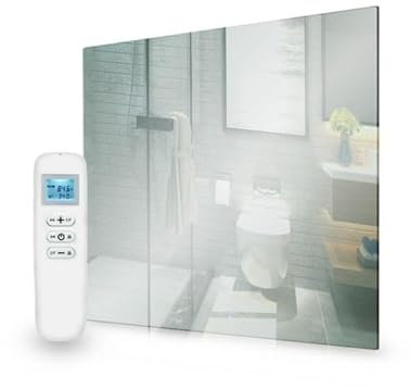 Mirrorstone 320W Mirror Far wifi Infrared Panel Heater, Electric Heater, Energy Efficent Wall Mounted Indoor Living Room Bedroom, Bathroom IP54 Splash Proof