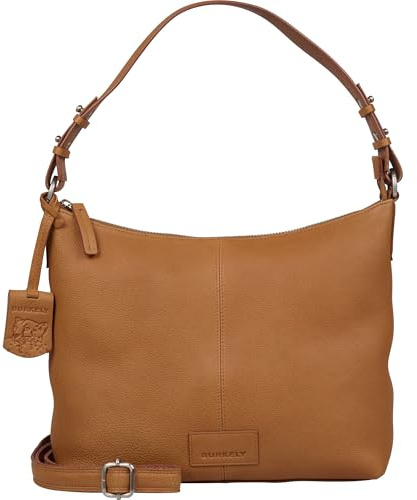 Burkely Soft Skylar Shoulderbag – Cognac Nude Leder Damen Tasche – Nachhaltiges LWG-Leder mit Verstellbarem Riemen