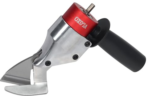 VLOXO Sheet Metal Cutter Drill Attachment Compatible with Multiple Models of Electric Drill, Heavy Metal Cutter for Cutting Iron and Aluminum The Drill Shear Attachment with 360 Degree Pivoting Handle