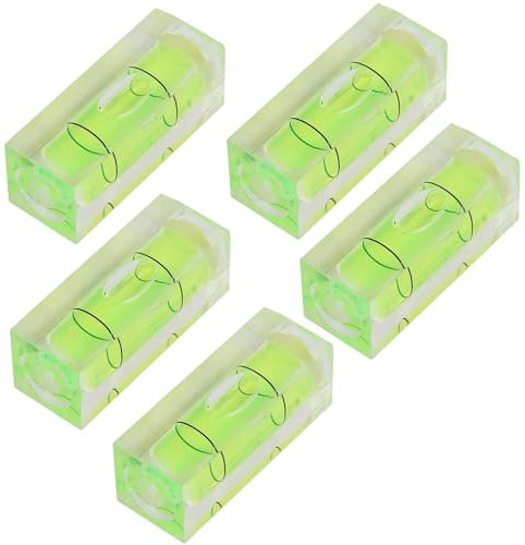 LiJuanWang Mini Spirit Level,5 Piezas Square Mini Spirit Level Bubble Nivel Pequeño,Nivel De Burbuja Horizontal,Nivel De Burbuja Pequeño,Mini Nivel De Burbuja,15 X 15 X 40MM
