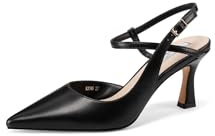 QUEEN HELENA Décolleté Eleganti con Cinturino Scarpe a Punta Chiusa Donna K3749 (Nero, Sistema Taglie Calzature EU, Adulto, Donna, Numero, Media, 37)
