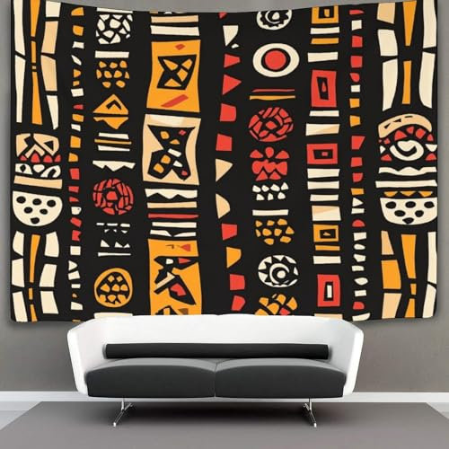 kaiyun Arazzo Di Motivo in stile africano,70cmx100cm Da Appendere A Parete,Per Soggiorno Camera Da Letto E Altre Decorazioni Per La Casa Forme geometriche