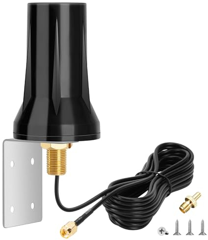 Nelawya 5G 4G LTE antena exterior 5 dBi 698-3800MHz Antena omnidireccional de largo alcance con conector SMA/TS9 para 5G 4G MiFi hotpots móviles router, cámara celular trail