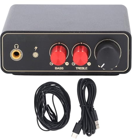 Preamplificador de Tocadiscos estéreo Mini MM MC, preamplificador de Phono, Amplificador de Auriculares con Ajuste de presión Alta y Baja para Reproductores de Discos de Vinilo y