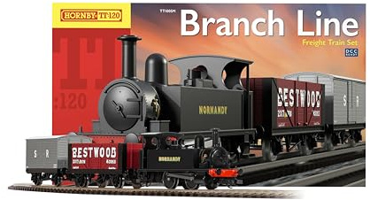 Hornby TT TT1005M Branchline Freight Train Set – Complete 1:120 Scale Model Railway Starter Kit with B4 Tank Engine, 2 Wagons, Oval Track & Controller, DCC Ready Model Train Sets for Tabletop Layouts