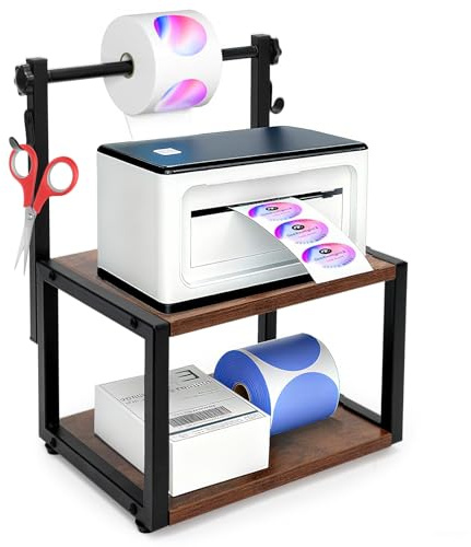 GHWMYD Porte étiquette Thermique pour imprimantes etiquette expedition, rouleaux et étiquettes Leporello, support d'imprimante pour mini imprimante, pour la maison, le bureau, les petites