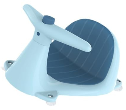 MOLUCKFU Asiento de Baño para Ñiño Azul Ventosa de Succión Segura y Material Pp y Tpe, Taburete Estable para Ducha Infantil y Recién Nacidos