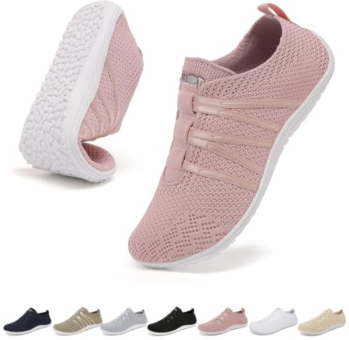 chetoria Chaussures Barefoot Femme Homme Basket sans Lacets Rose 39EU