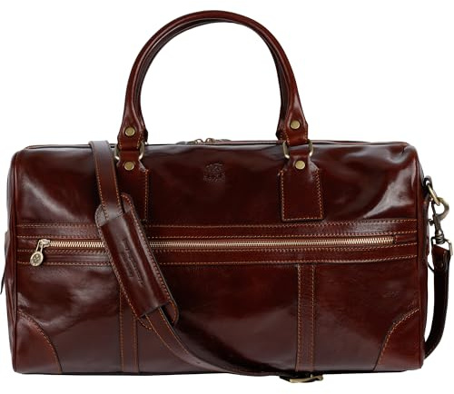 Time Resistance Reisetasche aus Leder - Weekender Herren und Damen - Hochwertige Reisetaschen - Edel & Elegant