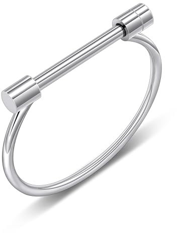 AILUOR Acier Inoxydable D Forme Bar Vis Manille Fer à Cheval Nouveauté Fashion Bracelet Bijoux Bracelet pour Argent